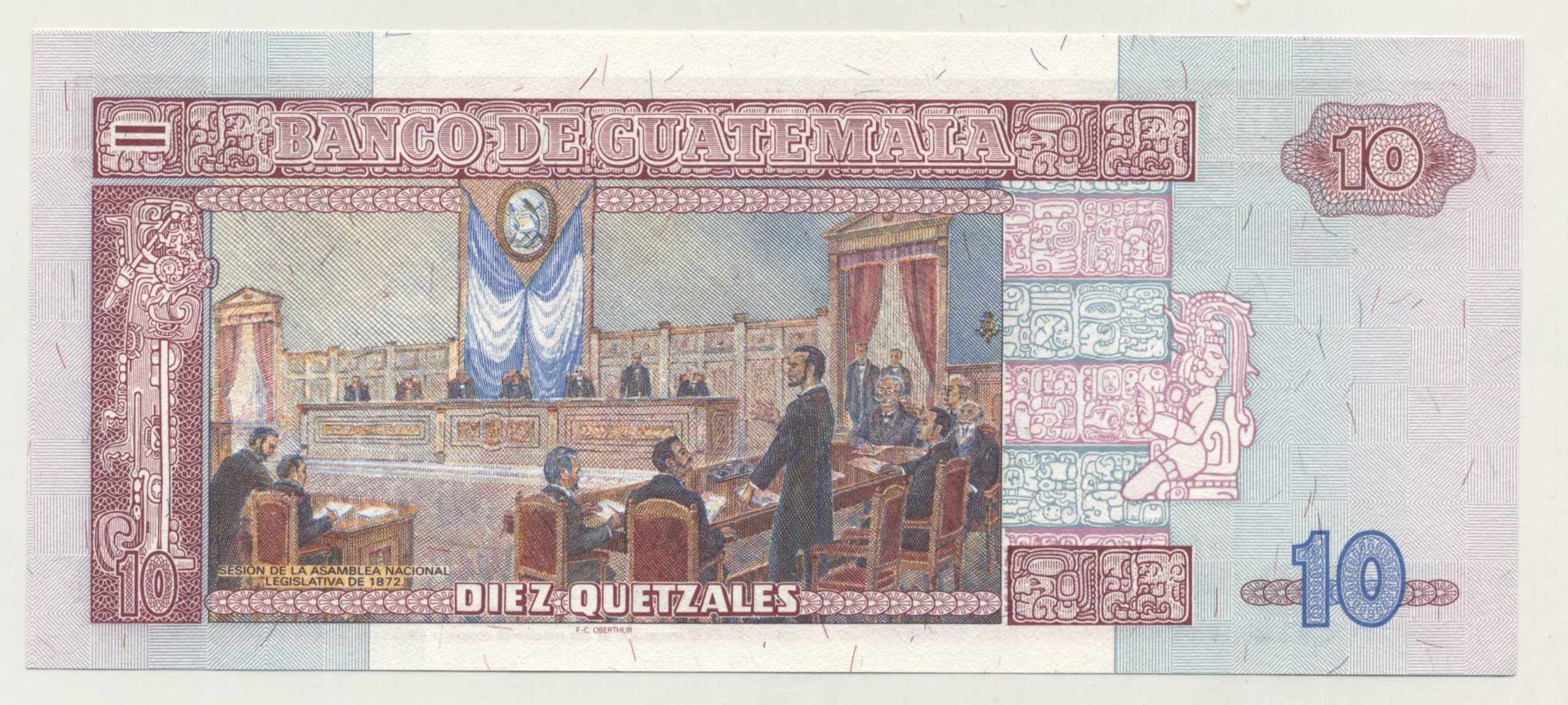 Guatemala 10 Quetzales 16-7-1992 Pick 82 UNC Guatemala 10 Quetzales 16-7-1992 Pick 82 UNC