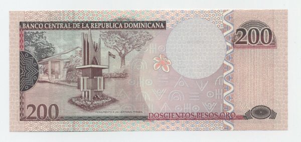 Dominican Republic 200 Pesos 2007 Pick 178 UNC