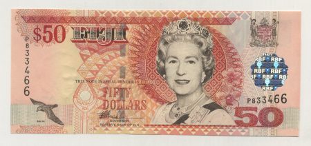 Fiji 50 Dollars ND 2002 Pick 108 UNC