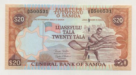 Samoa 20 Tala ND 2002 Pick 35b UNC