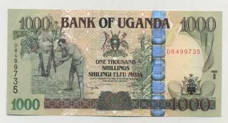 Uganda 1000 Shilingi 2009 Pick 43b UNC