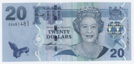 Fiji 20 Dollars ND 2007 Pick 112a UNC