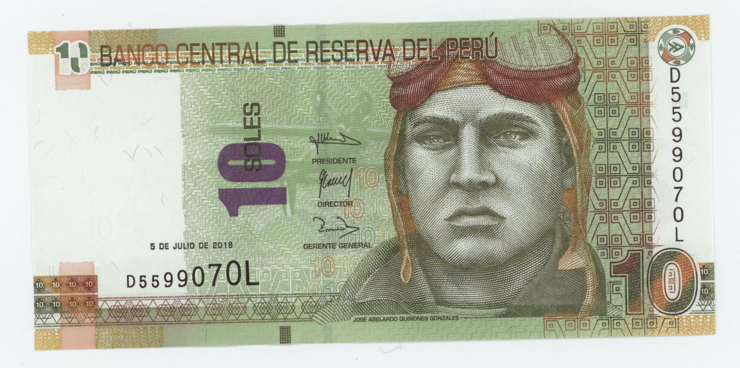 Peru 10 Soles 5-7-2018 Pick 192 UNC Peru 10 Soles 5-7-2018 Pick 192 UNC