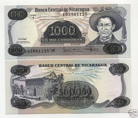Nicaragua 500000 Cordobas D1987 1987 Pick 150 UNC