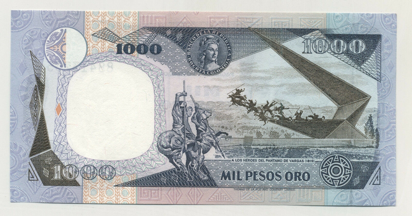 Colombia 1000 Pesos 1-1-1986 Pick 424c UNC Colombia 1000 Pesos 1-1-1986 Pick 424c UNC