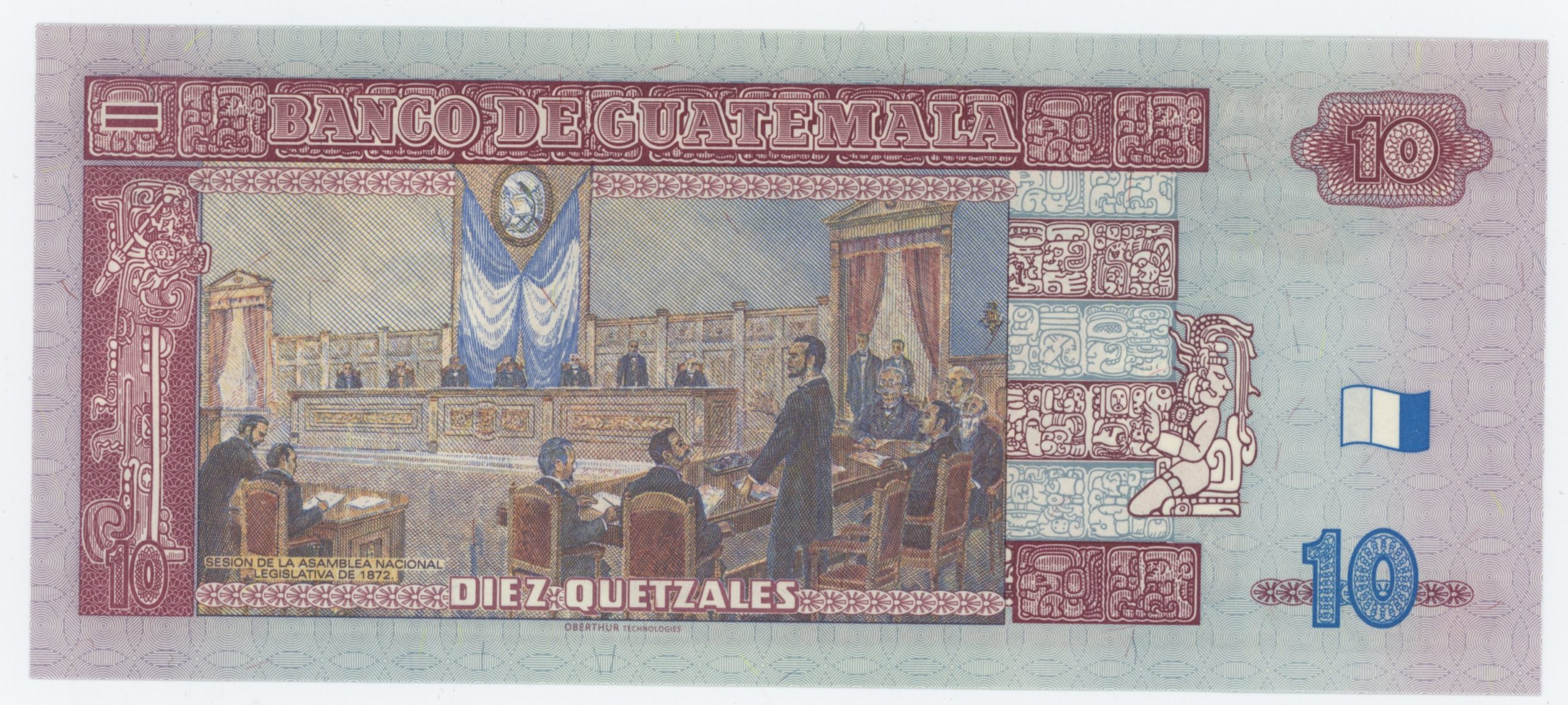 Guatemala 10 Quetzales 12-3-2008 Pick 117 UNC Guatemala 10 Quetzales 12-3-2008 Pick 117 UNC
