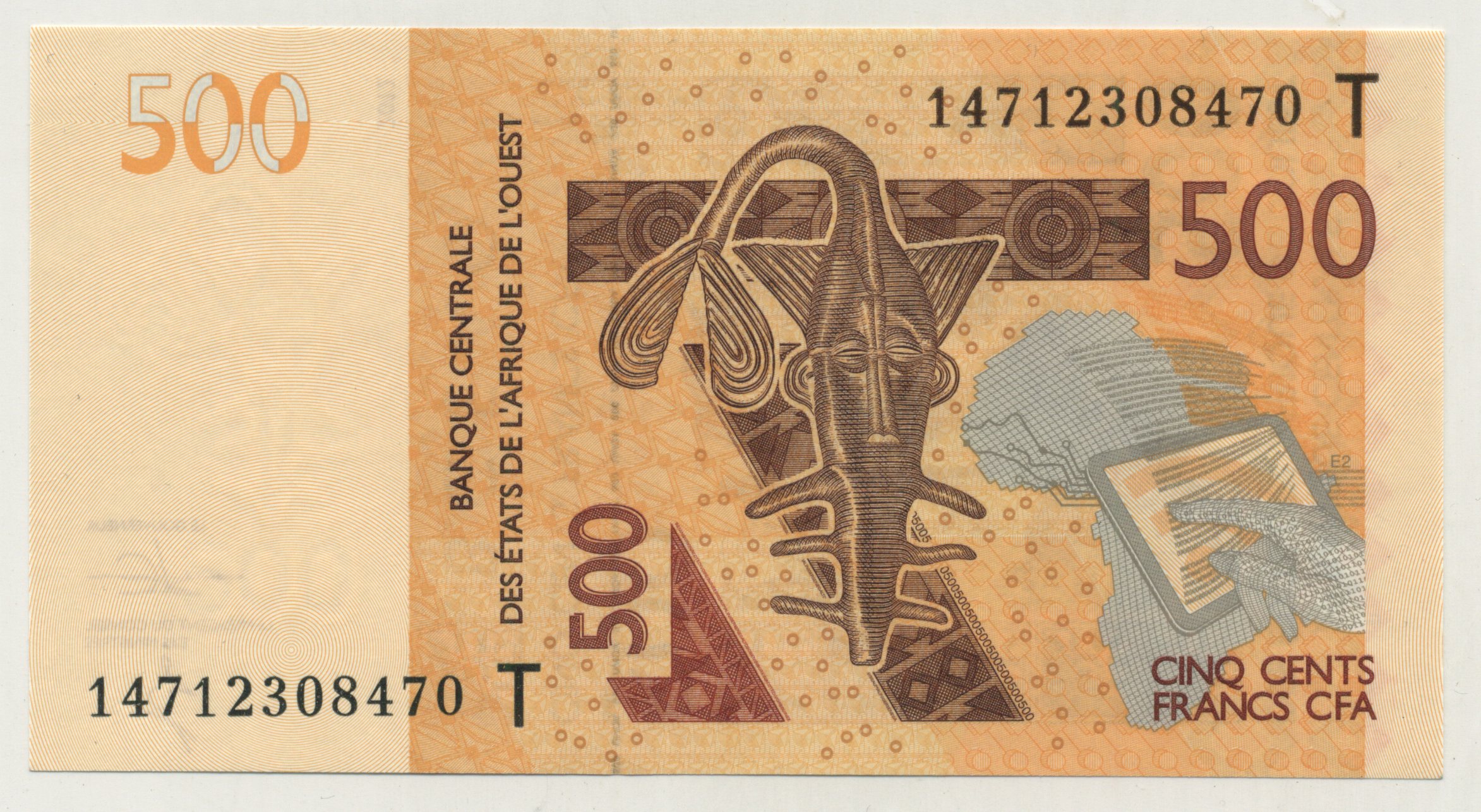 West African States 500 Francs 2012 2014 Pick 819Tc UNC West African States 500 Francs 2012 2014 Pick 819Tc UNC
