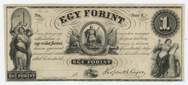 Hungary Egy Forint 1852 S Pick S141r aUNC