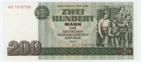 Germany Democratic Rep 200 Mark 1985 Pick 32 UNC