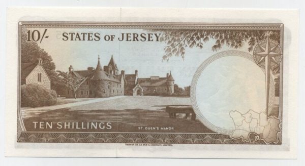 Jersey 10 Shillings ND 1963 Pick 7 aUNC