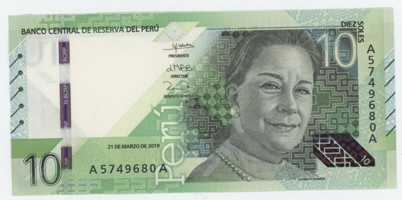 Peru 10 Soles 21-3-2019 Pick 196 UNC Peru 10 Soles 21-3-2019 Pick 196 UNC