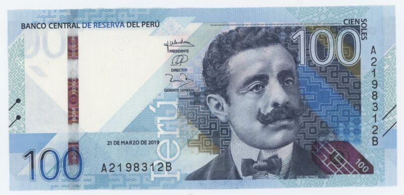 Peru 100 Soles 21-3-2019 Pick 199 UNC Peru 100 Soles 21-3-2019 Pick 199 UNC