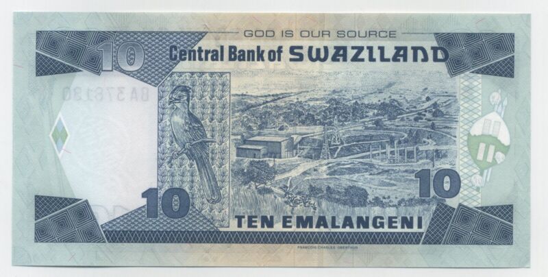 Swaziland 10 Emalangeni 1-4-2001 Pick 29b UNC Swaziland 10 Emalangeni 1-4-2001 Pick 29b UNC