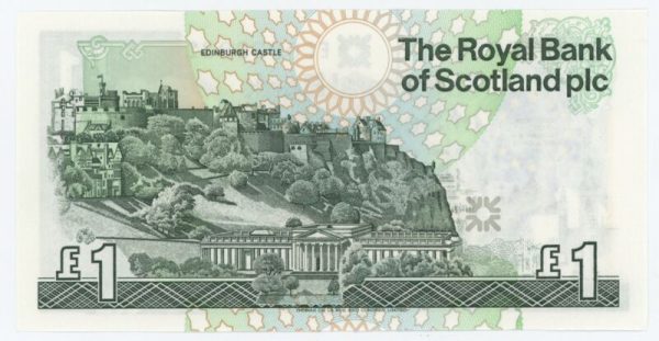 Scotland 1 Pound 8-12-1992 Pick 356a UNC