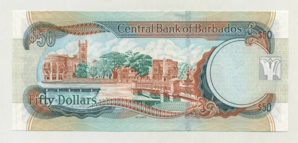 Barbados 50 Dollars 1-5-2007 Pick 70 UNC