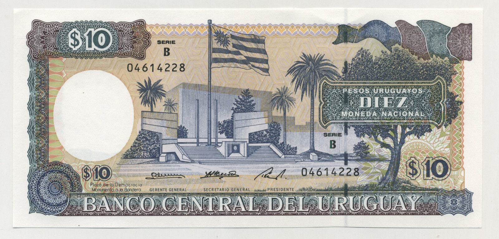 Uruguay 10 Pesos ND 1995 Pick 73Bb UNC Serie B Uruguay 10 Pesos ND 1995 Pick 73Bb UNC Serie B