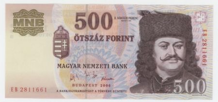 Hungary 500 Forint 2006 Pick 194 UNC