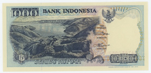Indonesia 1000 Rupiah 1992 2000 Pick 129i UNC