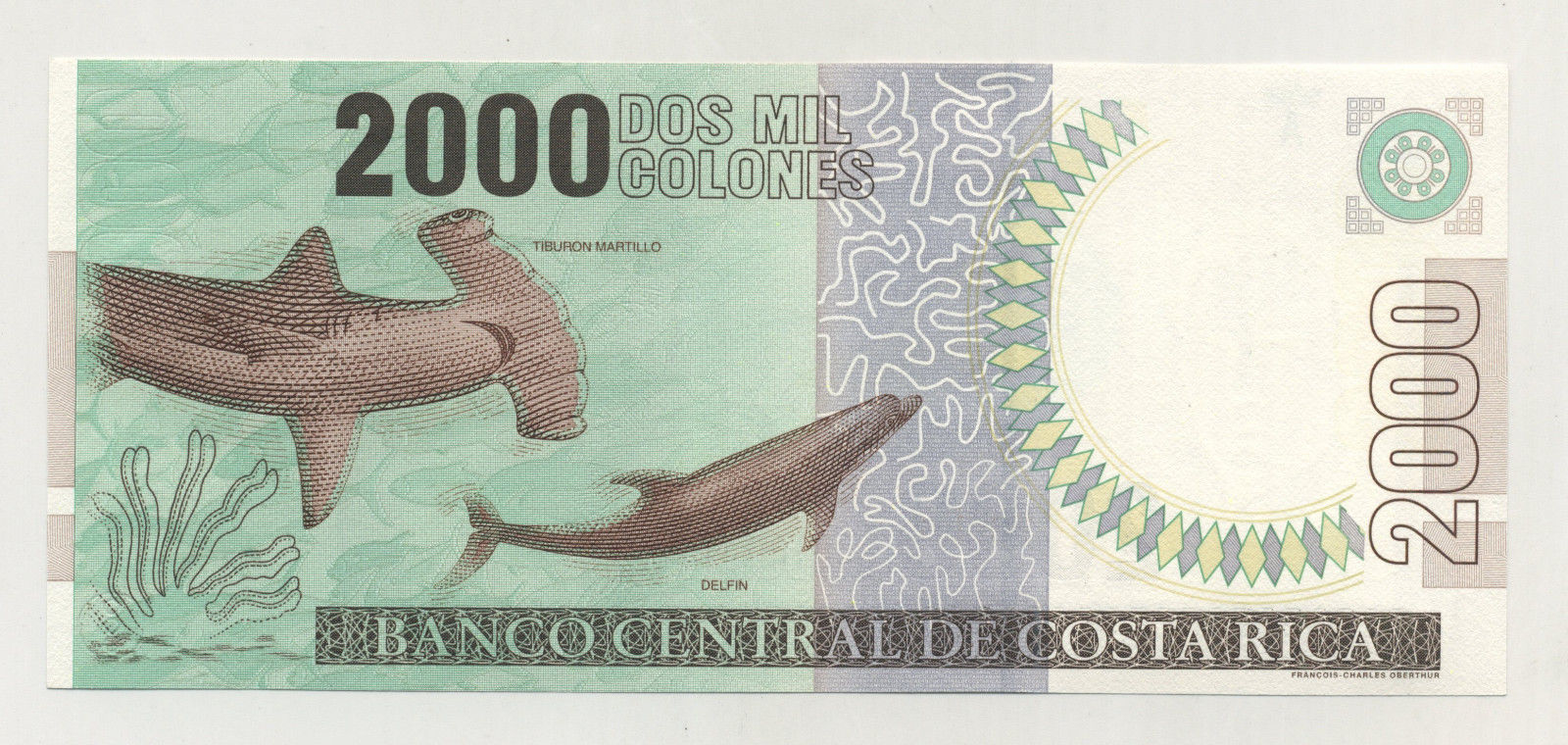 Costa Rica 2000 Colones 9-4-2003 Pick 265d UNC Costa Rica 2000 Colones 9-4-2003 Pick 265d UNC