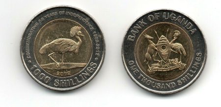 Uganda 1000 shillings 2012 50 Years of Independence KM 278 UNC