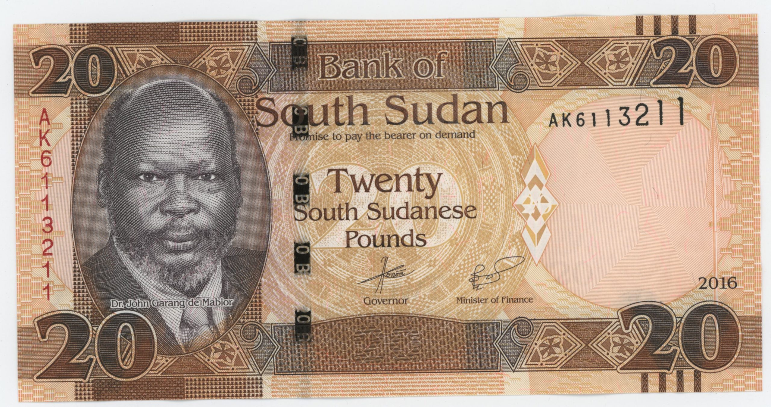 South Sudan 20 Pounds 2016 Pick 13b UNC South Sudan 20 Pounds 2016 Pick 13b UNC