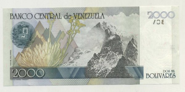 Venezuela 2000 Bolivares 10-9-1998 Pick 80s UNC