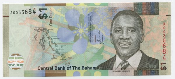Bahamas 1 Dollar 2017 Pick 77 UNC