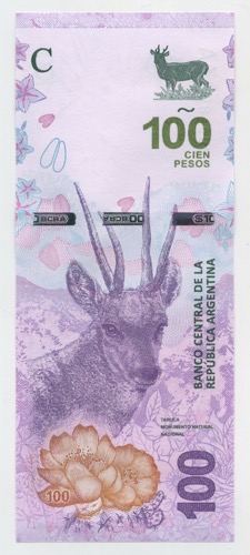 Argentina 100 Pesos 2018 Pick 363A UNC Turuca