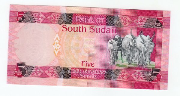 South Sudan 5 Pounds 2015 Pick 11 UNC