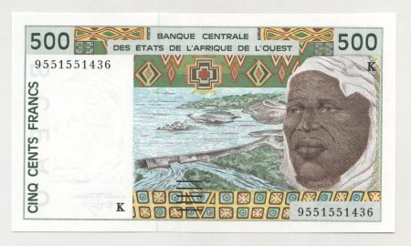 West African States 500 Francs 1995 Pick 710Ke UNC