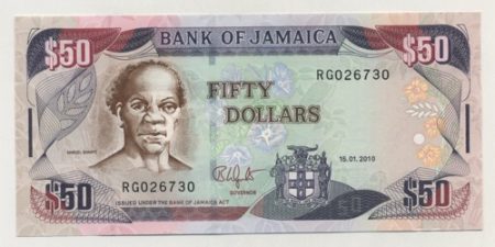 Jamaica 50 Dollars 15-01-2010 Pick 83e UNC
