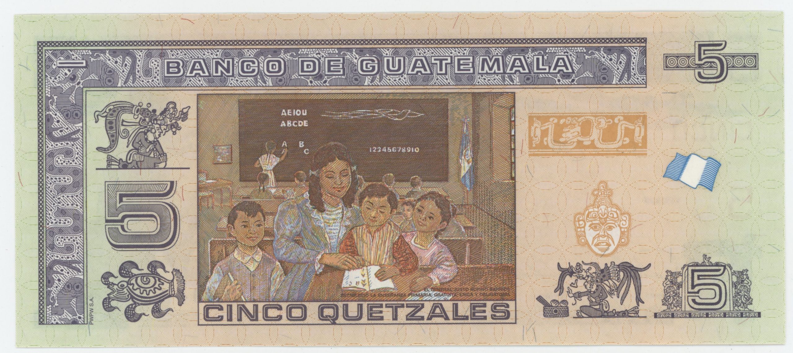 Guatemala 5 Quetzales 31-1-2018 Pick 125A UNC Guatemala 5 Quetzales 31-1-2018 Pick 125A UNC