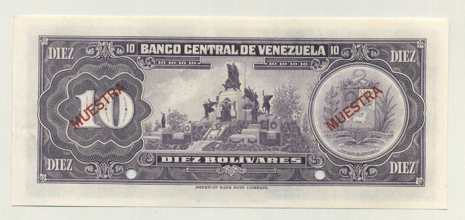 Venezuela 10 Bolivares 27-1-1976 Pick 51s2 UNC Venezuela 10 Bolivares 27-1-1976 Pick 51s2 UNC