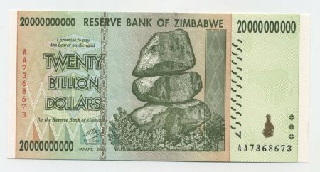 Zimbabwe 1000000000 1 BILLION Dollars 2008 Pick 83 UNC