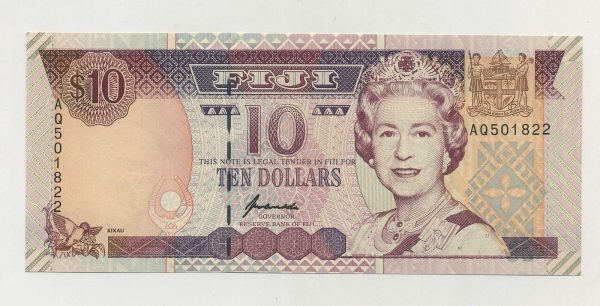 Fiji 10 Dollars ND 1996 Pick 98b UNC