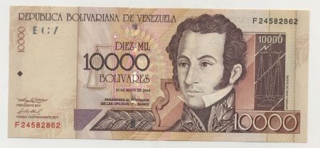 Venezuela 10000 Bolivares 25-5-2004 Pick 85d UNC