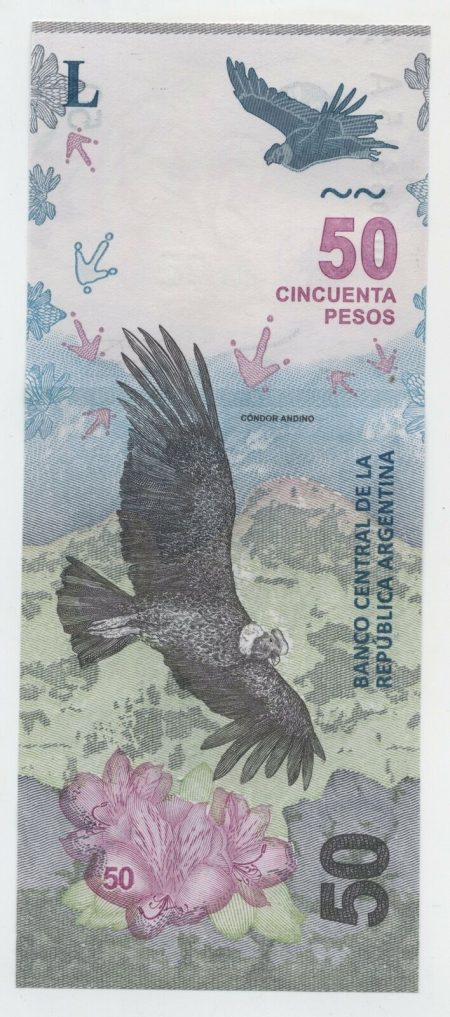 Argentina 50 Pesos ND 2018 Pick 363 UNC Condor