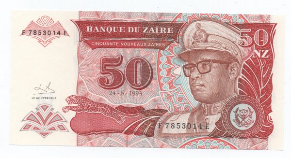 Zaire 50 Nouveaux Zaire 24-6-1993 Pick 57 UNC