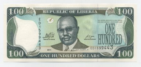 Liberia 100 Dollars 2011 Pick 30f UNC