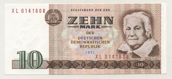 Germany Democratic Rep 10 Mark 1971 Pick 28b UNC