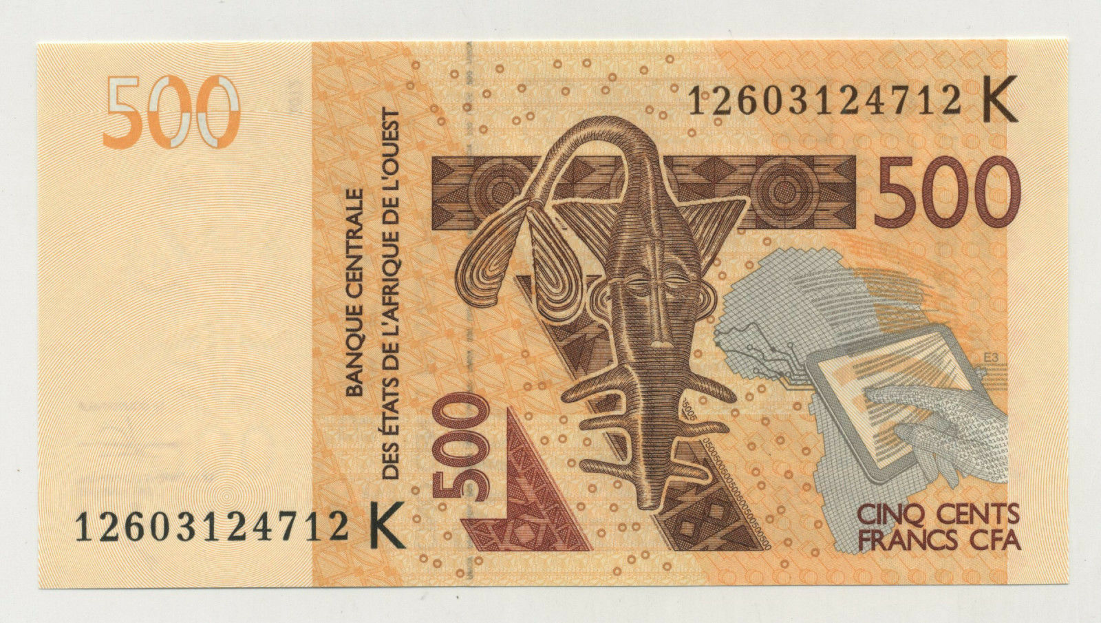 West African States 500 Francs 2012 Pick 719K UNC West African States 500 Francs 2012 Pick 719K UNC