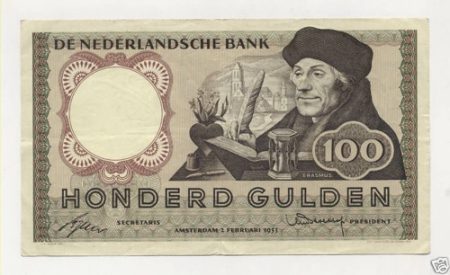 Netherlands 100 Gulden 2-2-1953 Pick 88 VF+