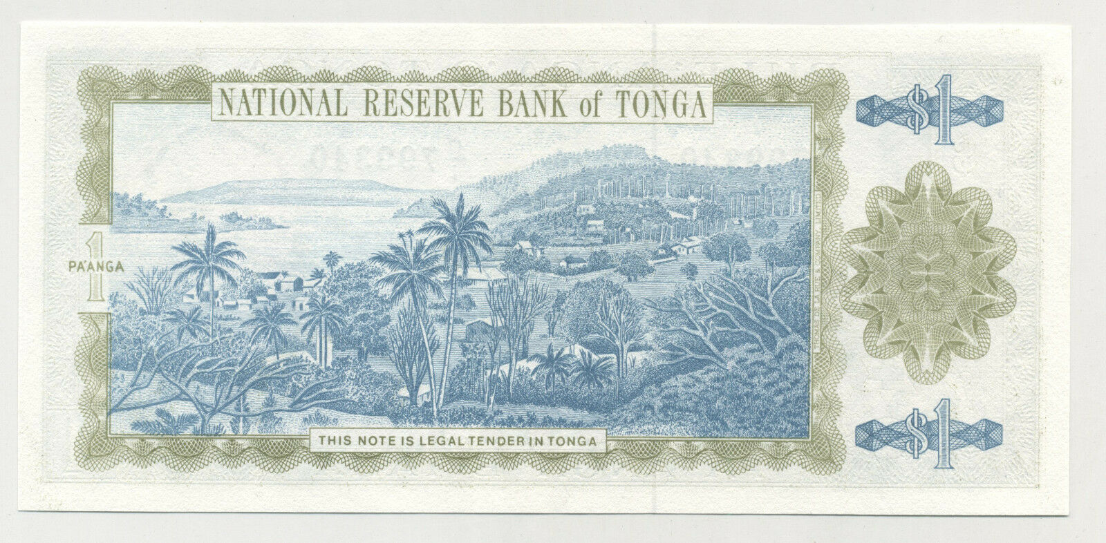 Tonga 1 Pa anga ND 1992 Pick 25 UNC Tonga 1 Pa anga ND 1992 Pick 25 UNC