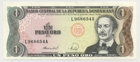 Dominican Republic 1 Peso 1988 Pick 126a UNC