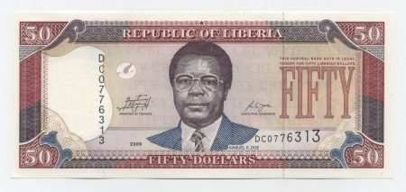 Liberia 50 Dollars 2011 Pick 29e UNC