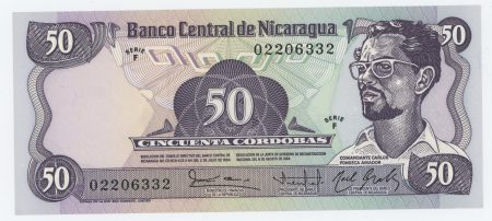 Nicaragua 50 Cordobas 6-8-1984 Pick 140 UNC
