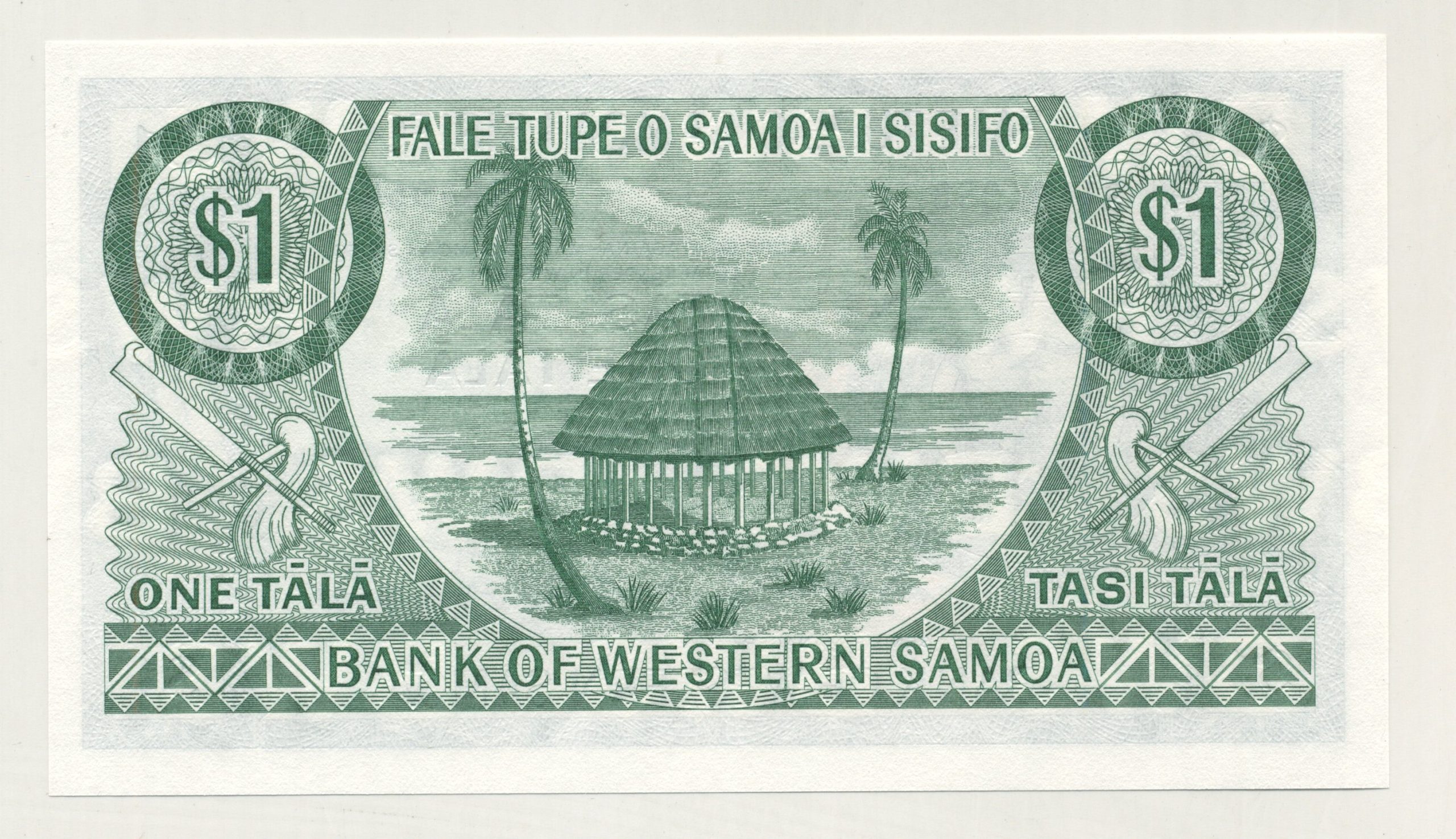 Samoa 1 Tala ND 1967 Pick 16dCS UNC Samoa 1 Tala ND 1967 Pick 16dCS UNC