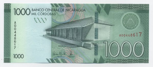 Nicaragua 1000 Cordobas ND 2017 Pick 215 UNC
