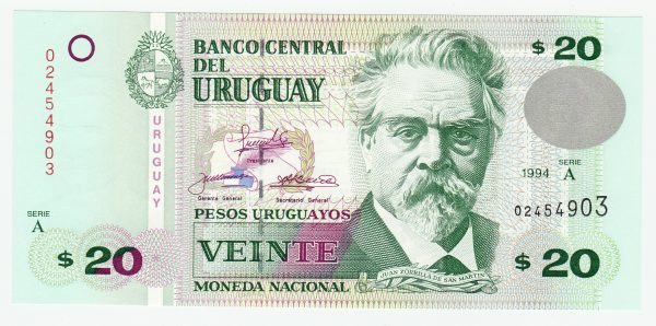 Uruguay 20 Pesos 1994 Pick 74a UNC