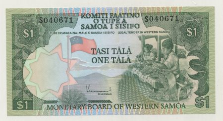Samoa 1 Tala ND 1980 Pick 19 UNC